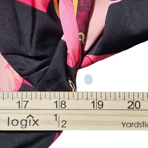 INC Women’s Twist Blouse Pink Print 6 Maximalist Power Top Night Out Bold - Picture 10 of 13